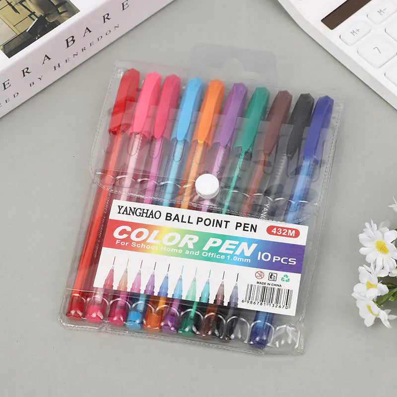 0.7mm Transparent Color Ballpoint Pens for Smooth Writing