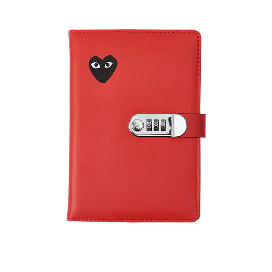 A5 Lockable PU Leather Password Notebook Diary