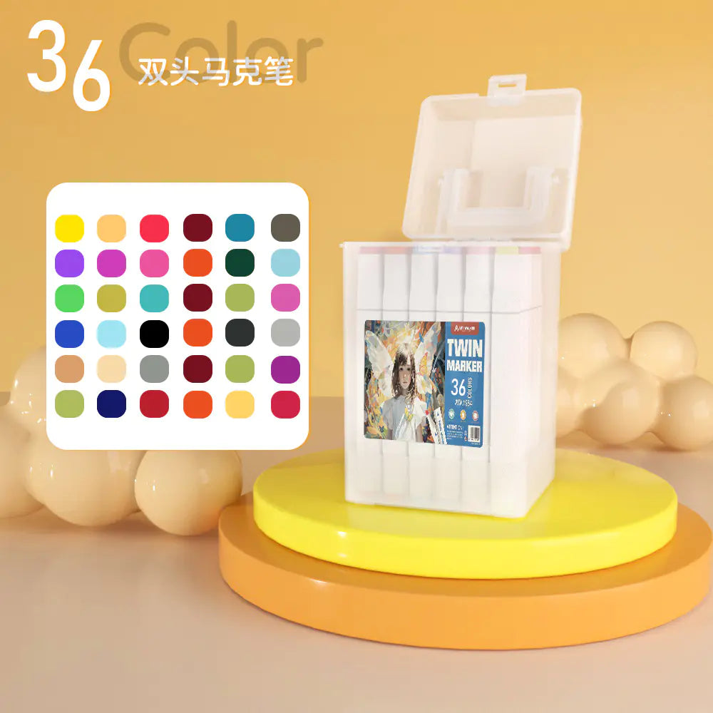24-Color Dual-Head Markers Set for Kids' Art