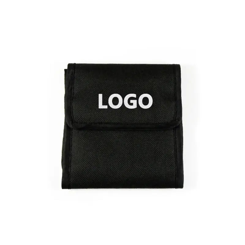 3-Pack Black Square Filter Storage Bag for DSLR Lenses