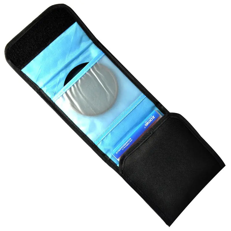 3-Pack Black Square Filter Storage Bag for DSLR Lenses