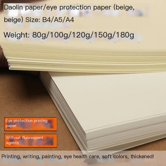 8K Student Exam Paper 60g Light Yellow Color