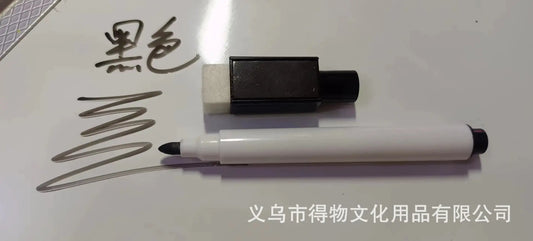 Black Magnetic Erasable Whiteboard Markers (Custom Logo)